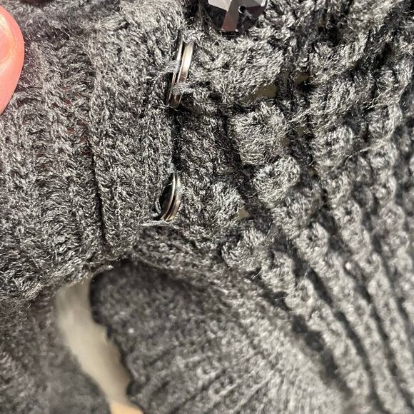 Y2K Vintage Beaded Chunky Sweater Bell Sleeve Whimsigoth Witchy Romantic Small - Picture 4 of 5